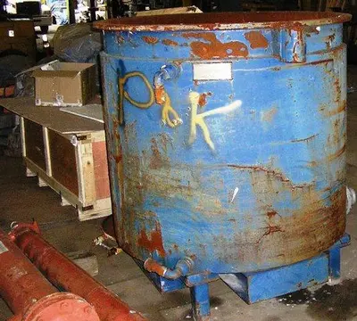 400 Gal Jacketed Carbon Steel Tank, Open Top Empty Weight 2280 lbs