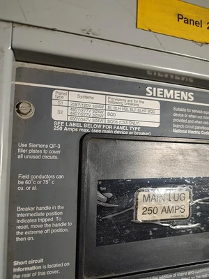 Used SIEMENS S2E30ML250CTS Electrical Panels Kentucky US | Edwards Industrial Repair #1262854