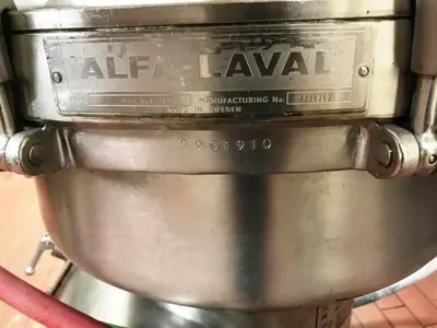 Alfa-Laval MRPX 214 TGV-74T warm milk separator, 316SS.