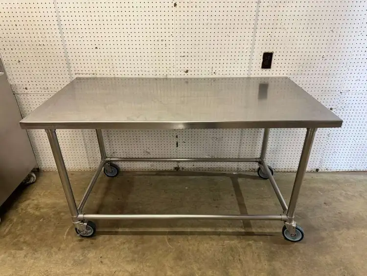 Used Falcon Restaurant Supply, Inc. Used 60"X 30" Stainless Steel Table with Casters - FG Food Prep Tables Illinois US | Falcon Restaurant Supply #1373820