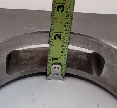 MOUNTING PLATE, 7" DIAMETER, BASE 10"X7", THROUGH HOLE ID 5"