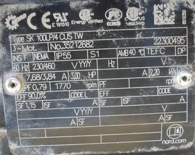 Mixer, Conical, 100 CF, 304 Stainless Steel, Gemco, 7.5 HP, #S741455