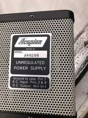 Acopian 24U100 Unregulated Power Supply 24VDC 1A Out/0-125VAC In -NIB