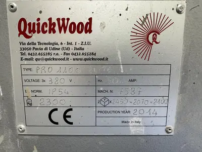 Used 2014 QUICKWOOD PRO 1100 ELITE Denibbing Sanders Florida US | Reardon Machinery #943346