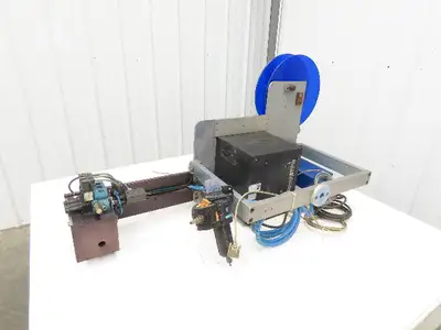 Sato M-8485S Label Mill Barcode Printer Labeler Pneumatic Blower Applicator