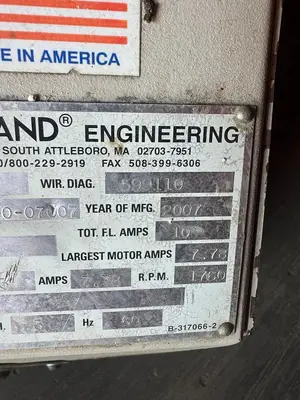Cumberland Engineering 814X Beside-The-Press Granulator 460VAC 3 Phase