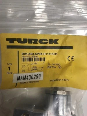 New | in-Stock TURCK BIM-A23-AP6X-H1141/S34 Proximity Sensors Indiana US | J&J Industrial Supply #510673