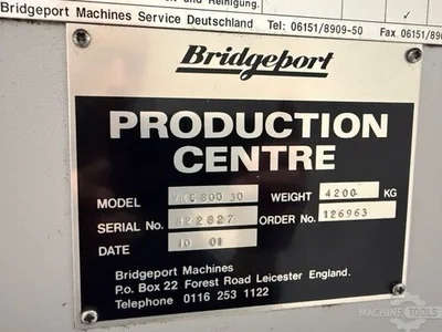 Used BRIDGEPORT VMC 800 XP Vertical Machining Centers NL | Mach 4 Metal #1550260