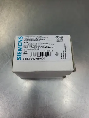 SIEMENS 3SB3 240-6BA50 BLUE LED PILOT LIGHT, 130V. 4D-12