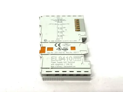 Used Beckhoff EtherCAT Terminal, power supply for E-bus, 24 V DC, 2 A PLC Power Supplies Michigan US | Maverick Industrial Sales #1401968