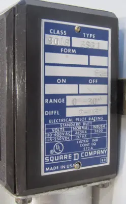 NEW SQUARE D 9016-BSG-1 VACUUM SWITCH 9016BSG1