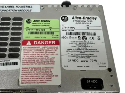 USED ALLEN BRADLEY 2711P-T10C4D2 PANELVIEW PLUS 1000 SER. A 2711P-RP2 SER. G