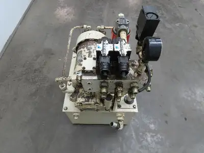 Showa Okuma PVU-40-0403-HX CNC Lathe Hydraulic Power Unit 2.2kw 25L/Min 40L Tank