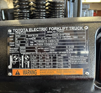 Used 2019 TOYOTA 7FBCU15 Misc Forklifts Wisconsin US | Forklifttrader.com #1394846