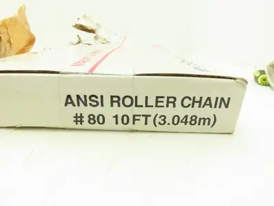 Senqcia #80 Transmission Roller Chain 1" Pitch 10'L Single Strand Riveted