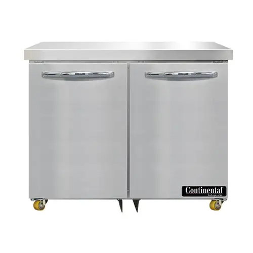 Continental SW36N-U 36" W Undercounter Refrigerator W/ (2) Sections & (2) Doors, 115v