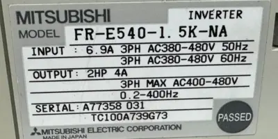 USED MITSUBISHI FR-E540-1.5K-NA INVERTER DRIVE E500