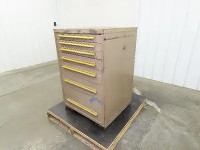 Equipto Modular Steel 7 Drawer Industrial Tool Cabinet 30x29x44" Stanley Vidmar
