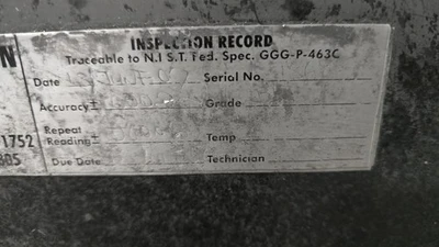 PRECISION Granite Table Surface Inspection Plate 36 x 24 x 4-1/4