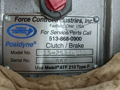 USED FORCE CONTROL POSIDYNE CLUTCH/BRAKE DRIVE 7/8” SHAFT
