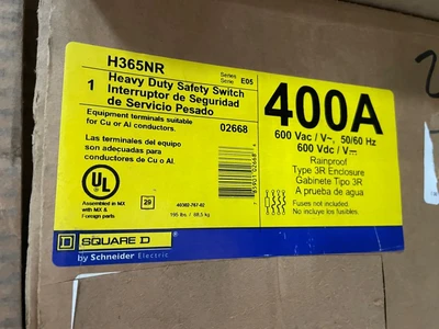 New | in-Stock SQUARE D /CAT. NO: H365NR Relays & Switches Alabama US | Transamerican Equipment Company #708010