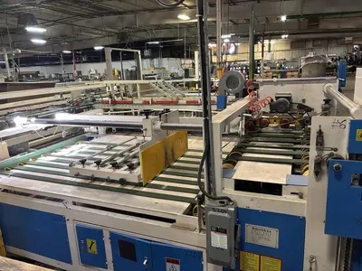 Matchbox Semi-automatic Gluer machine with side delivery takeoff