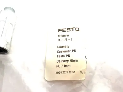 New | in-Stock Festo Pneumatic Silencer Muffler G1/8" Threads 6841 5-PACK Muffler Equipment Michigan US | Maverick Industrial Sales #1413492