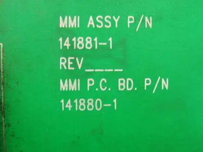 MMI Assembly P/N 141881-1 MMIPC Board P/N 141880-1 Relay Switch Operator Board