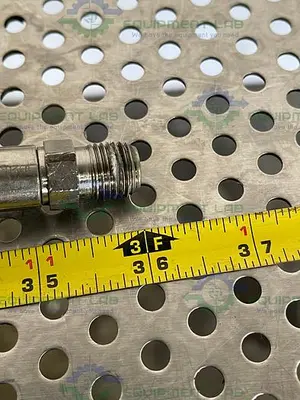USED 36" STAINLESS STEEL BRAIDED HOSE W/ 1/2" THREADED FITTING