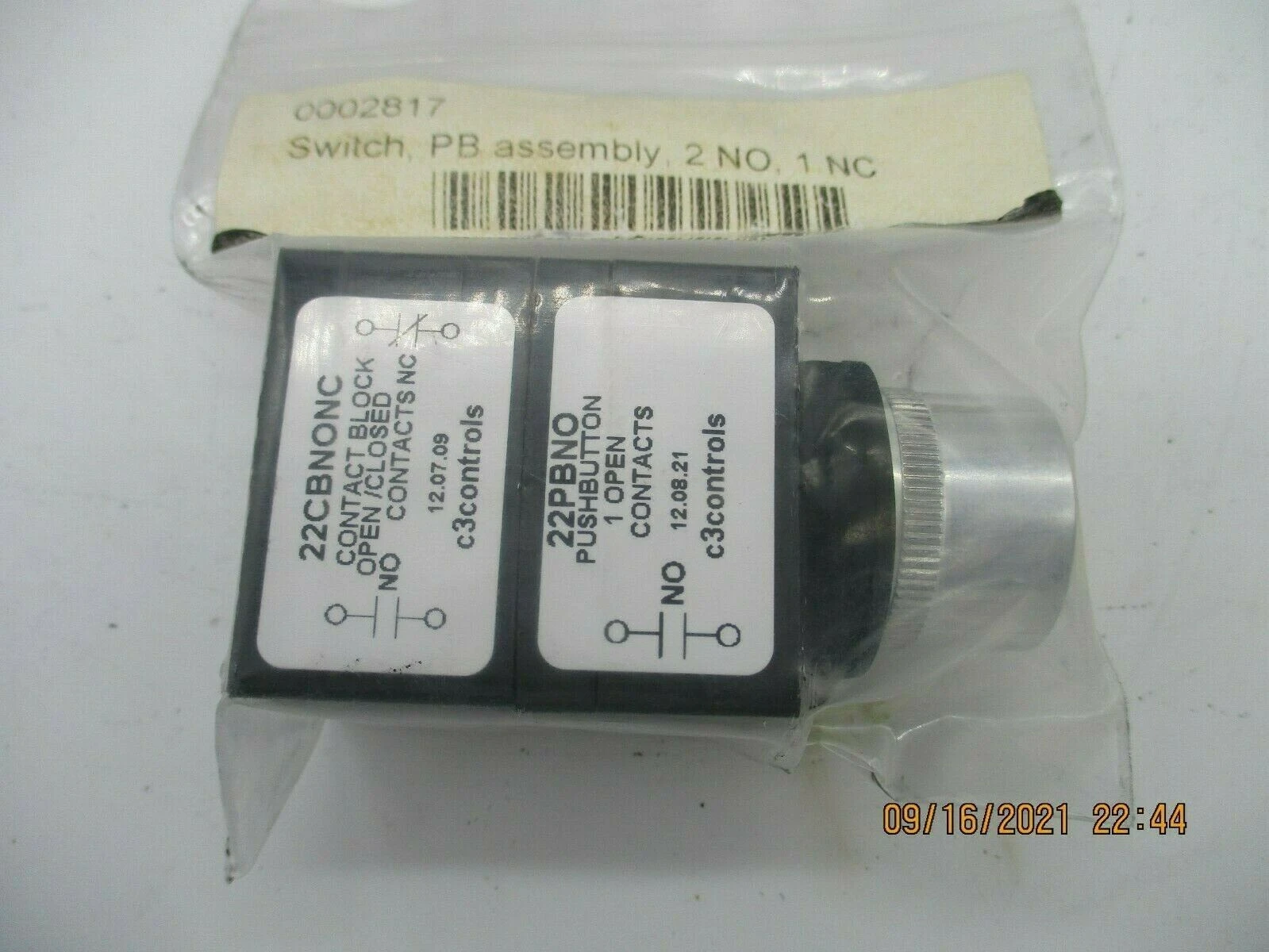 NEW C3 Controls 22CBNONC/22PBNO