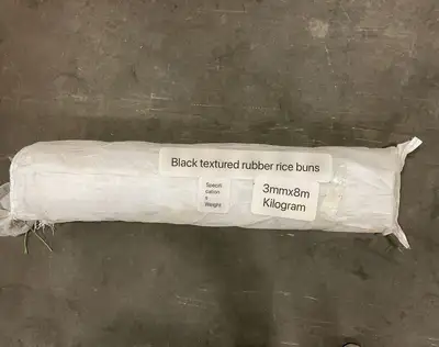 Black Striped Rubber Sheet 3 mm x 8 m