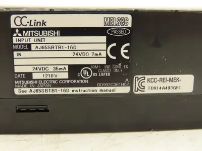 Mitsubishi AJ65SBTB1-16D Remote Digital Input 16 Point 24VDC MELSEC-A Lot of 9