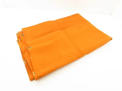 Cowhide Leather Welding Blanket Screen Curtain w/Eyelets 66" x 48"