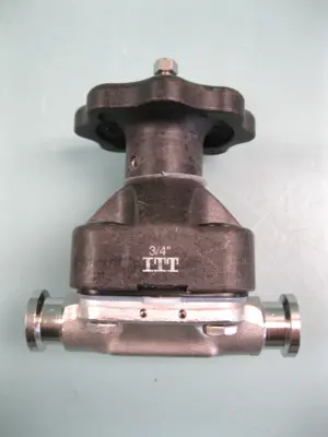 Lot (3) 1/2" & 3/4" ITT Crane Tri-Clamp Manual SS Sanitary Diaphragm Valve G2