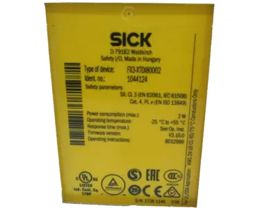NEW SICK FX3-XTDI80002 SAFETY CONTROLLER 1044124 FX3XTDI80002