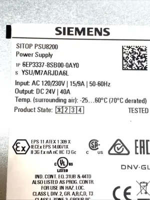 Used Siemens Power Supply 24V DC 40A DIN Rail, SITOP PSU8200 DIN Rail Power Supplies Michigan US | Maverick Industrial Sales #1401864