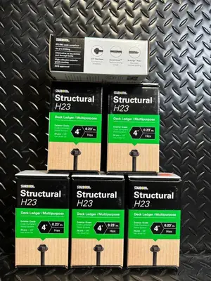 Starborn Structural H23 Deck Ledger / Multipurpose - 4 in x 0.23 in Hex Exterior-Grade Screws - 6-Pack
