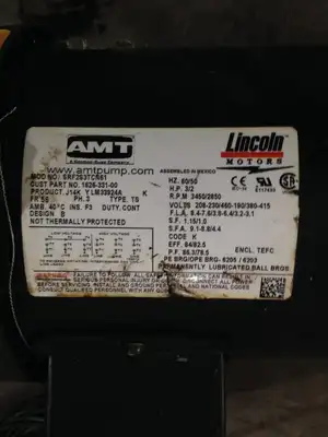 AMT 4786-95 Self-Priming Two Stage Sprinkler / Booster Pump 230/460V 3PH 1-1/2″