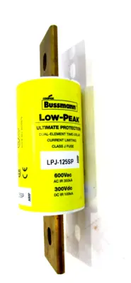 NEW LOT OF 6 COOPER BUSSMANN LPJ-125SP FUSES LPJ125SP