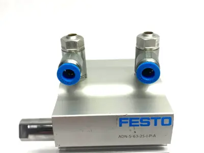 Used FESTO COMPACT CYLINDER 63MM BORE 25MM STROKE 5132667 Pneumatic Cylinders | Maverick Industrial Sales #1105591