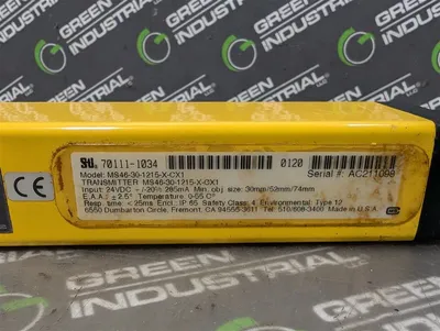 Sti MS46-30-1215-X-CX1 Mini Safe 4600 Series Light Curtain Transmitter 48" Used