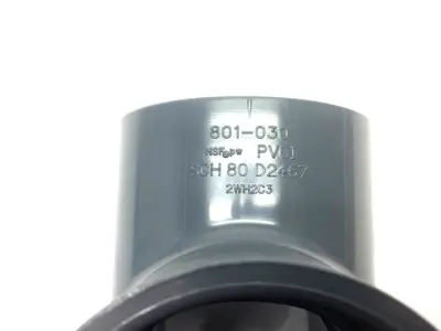 USED SPEARS TEE SLIP SOCKET FITTING GRAY PVCI SCH 80 3" X 3" X 3"