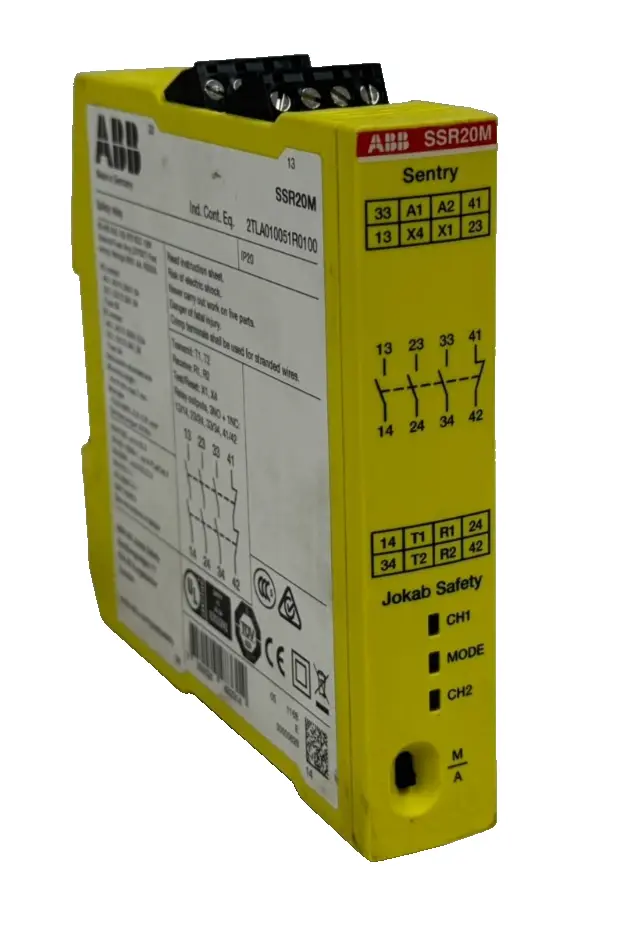 NEW ABB 2TLA010051R0100 SENTRY SAFETY RELAY SSR20M JOKAB