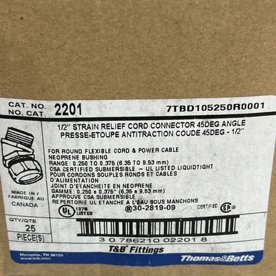NEW Thomas & Betts 2201