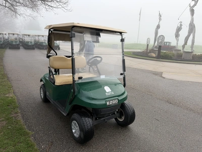(1) 2019 E-Z-Go EFI golf cart with a Kawasaki gas engine, model 657061G01, includes canopy, fold-dow...