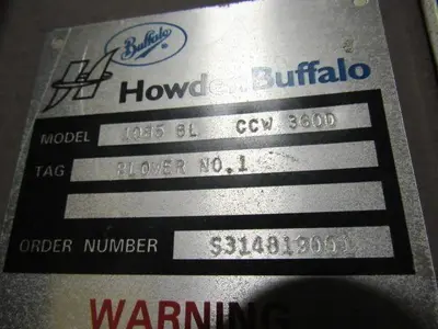 New | in-Stock HOWDEN BUFFALO _UNKNOWN_ Miscellaneous MRO Indiana US | Arrow Industrial #610178