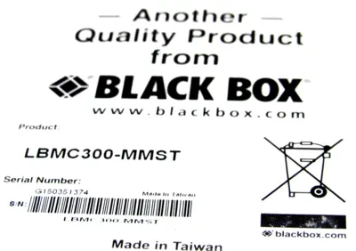NEW BLACK BOX LBMC300-MMST MEDIA CONVERTER LBMC300MMST