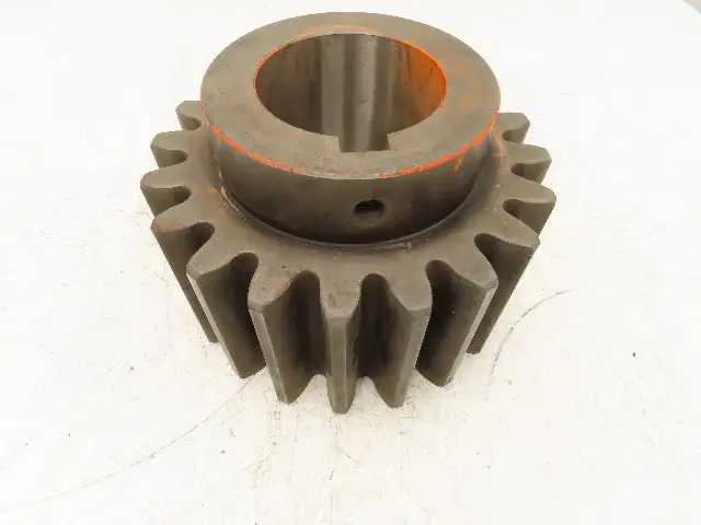 Large Steel Pinion Spur Gear 20-Tooth 4.5" Keyed Bore Hub 11" OD