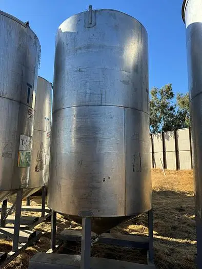 Tank, 750 Gallon, 316 Stainless Steel, Cone Bottom, #5991011