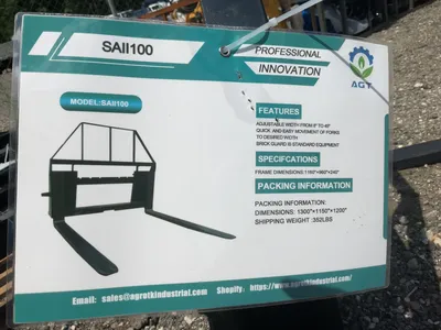 Used AGT SAII100 SKID STEER FORK ATTACHMENT Pallet Forks Michigan US | Miedema Asset Management Group #1341224